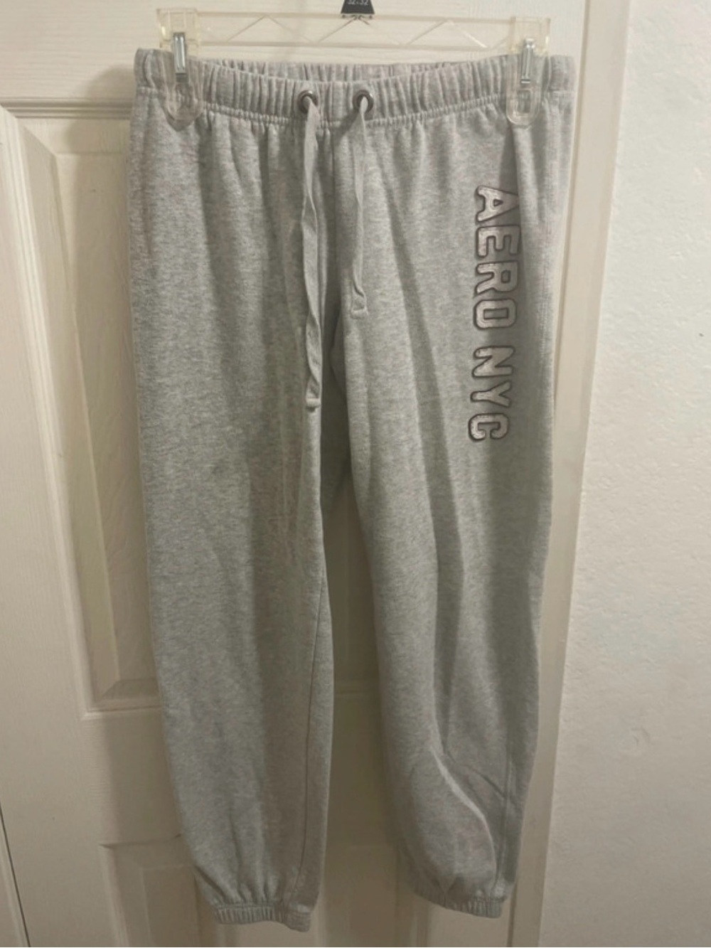 Aeropostale Light Gray Aero NYC Logo Joggers